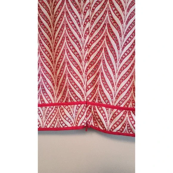 Lovers + Friends Red White Embroidered Eyelet Crop Top Boho V Neck Revolve NWT L - Picture 6 of 11